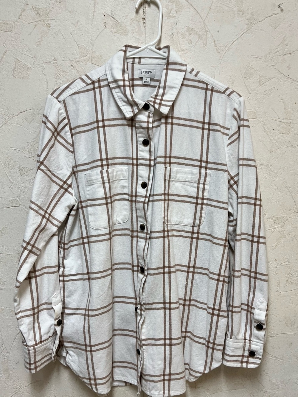 Plaid flannel shirt-jacket Sz S